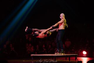 A roller-skating act in Paranormal Cirque II, playing Dec. 8-11 in San Diego.