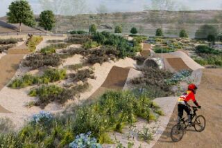 An artist's rendering of the mountain bike course to be built at Carlsbad's Veterans Memorial Park.