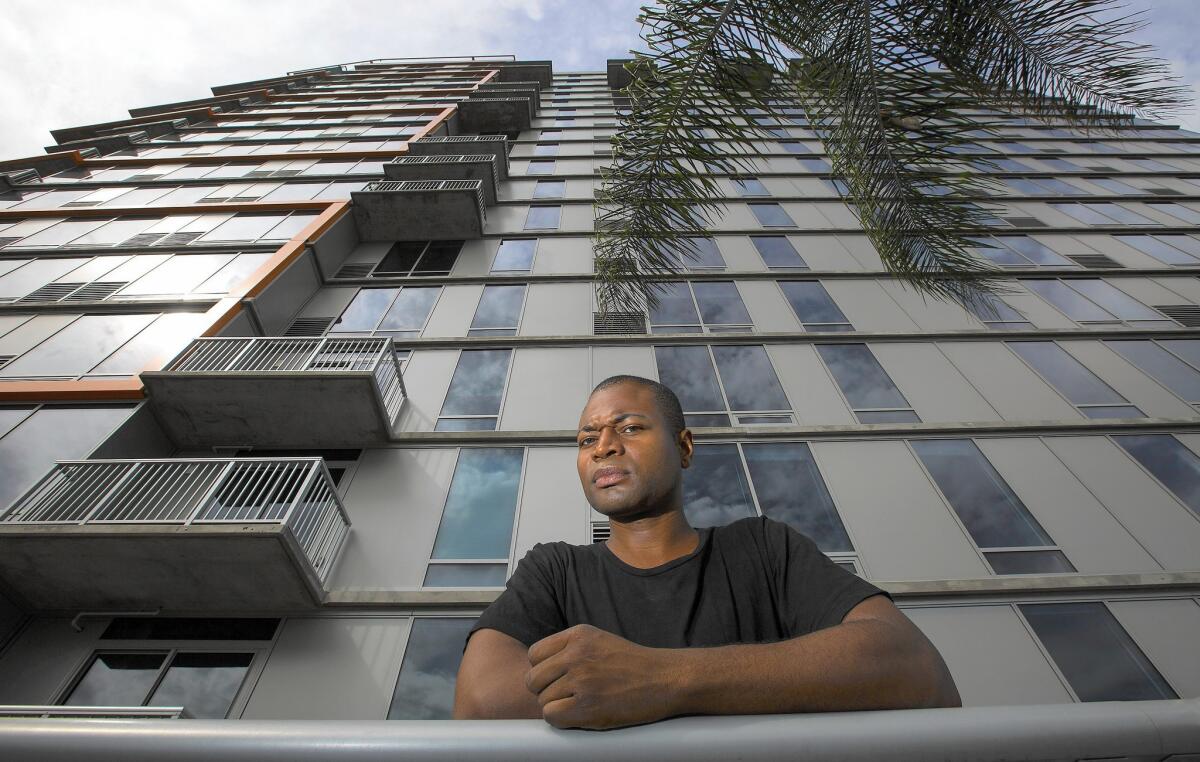 Odain Watson pays $2,295 for a one-bedroom unit in the Sunset and Gordon complex. "You would never think a company of this caliber and a building of this size would be so unprofessionally managed," he says.