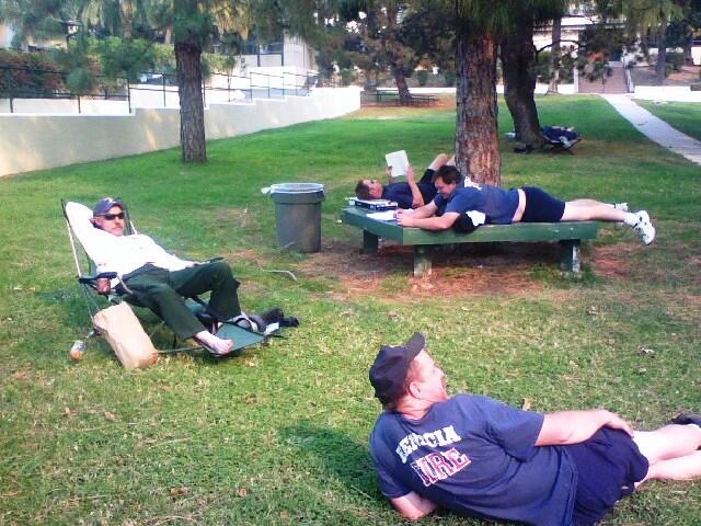 When firefighters from Benicia finally came off the line this morning, they were too tired to sleep.