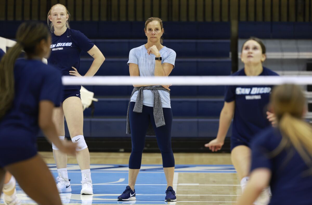 For coach Jennifer Petrie and USD volleyball, the future is a net
