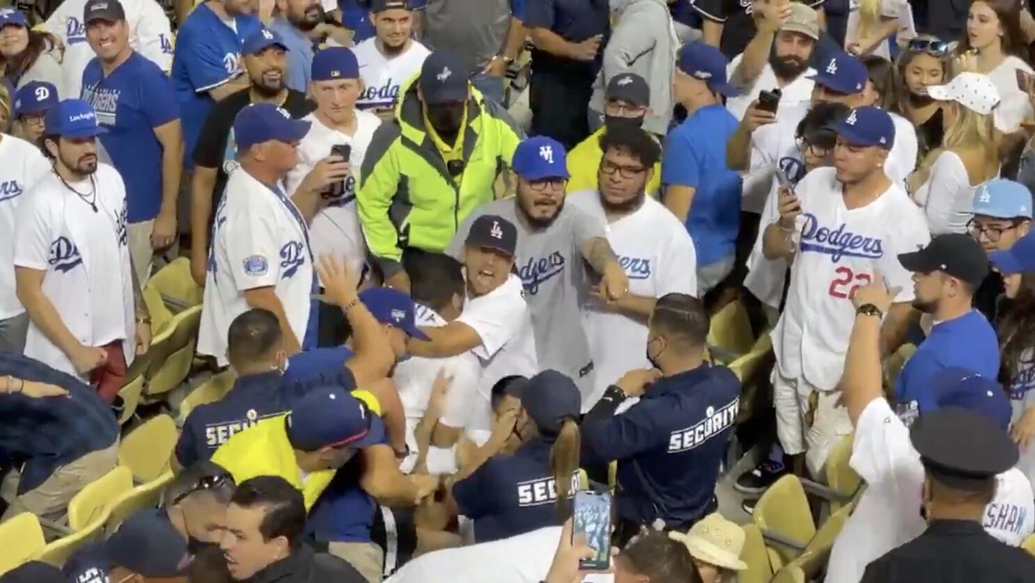 Fair or not, Dodger Stadium has earned a reputation for fan brawls - Los  Angeles Times