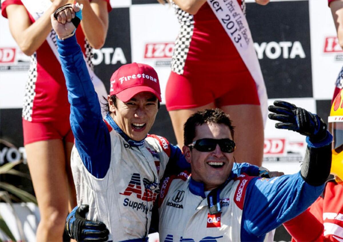 Takuma Sato won the Toyota Grand Prix of Long Beach on Sunday.