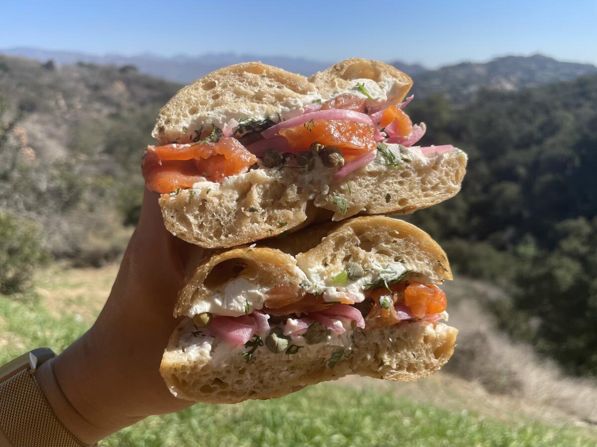 Build-your-own bagel sandwich Hank's Bagels, Burbank and Sherman Oaks