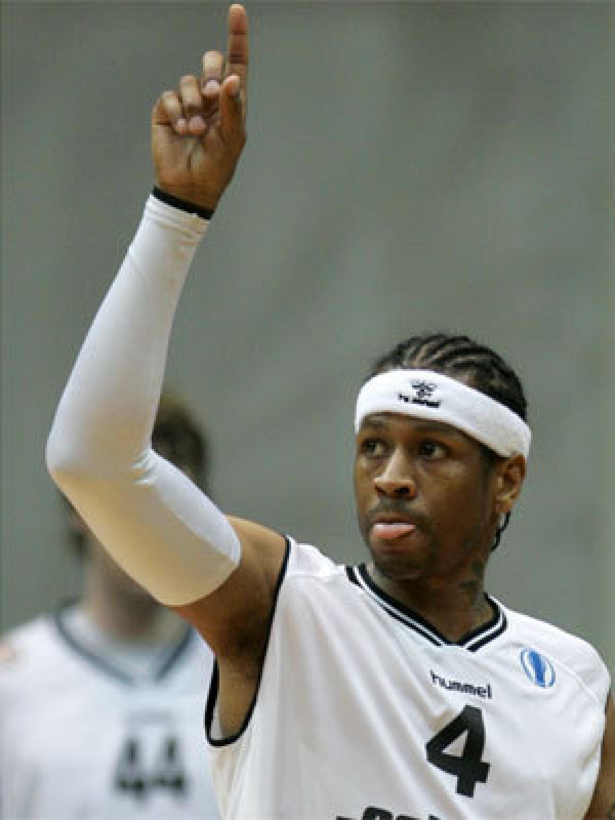 Allen Iverson, shown in 2010 while playing professional basketball in Turkey, still has his sights set on an NBA comeback.
