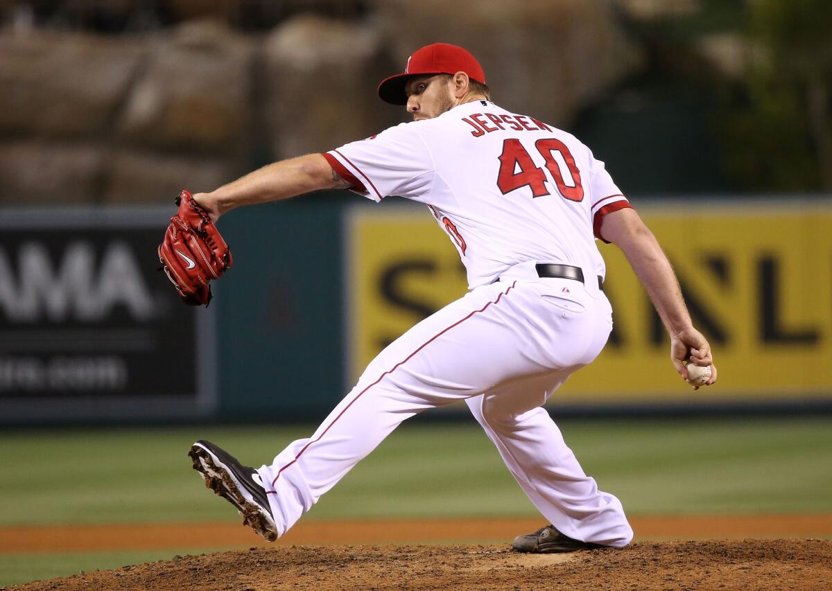 The Angels traded reliever Kevin Jepsen, above, to the Tampa Bay Rays in exchange for outfielder Matt Joyce.