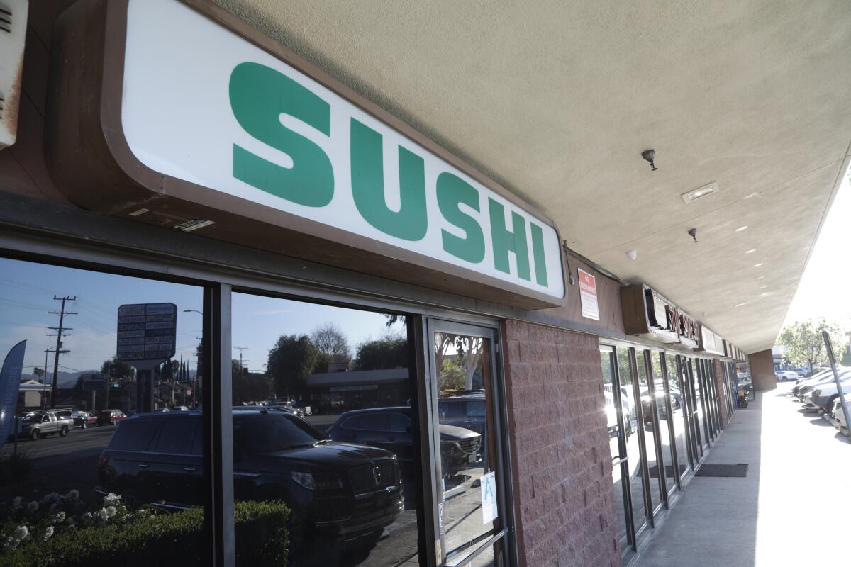 Look for the green sign in Canoga Park strip mall that houses Go's Mart.