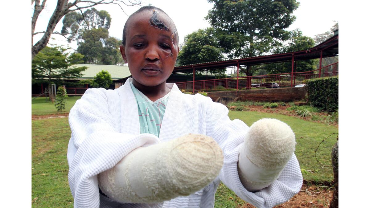 Jackline Mwende, 27, at Presbyterian Church of East Africa Kikuyu Hospital near Nairobi.