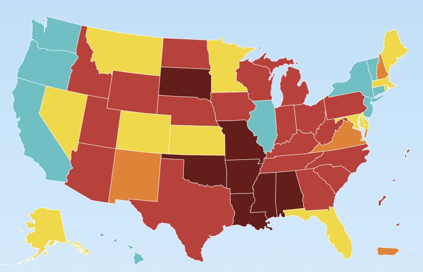 Map of the United States of America