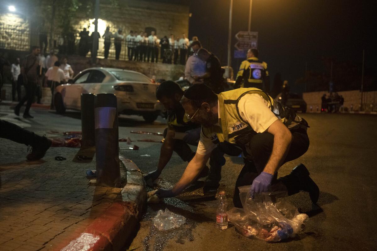 Volunteers cleaning site of shooting attack