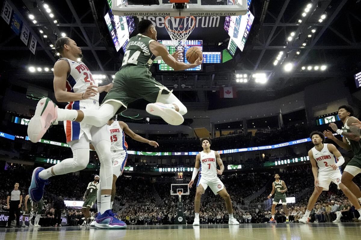 NBA Roundup: Bucks win in first game without Griffin; Pistons grab rare  victory