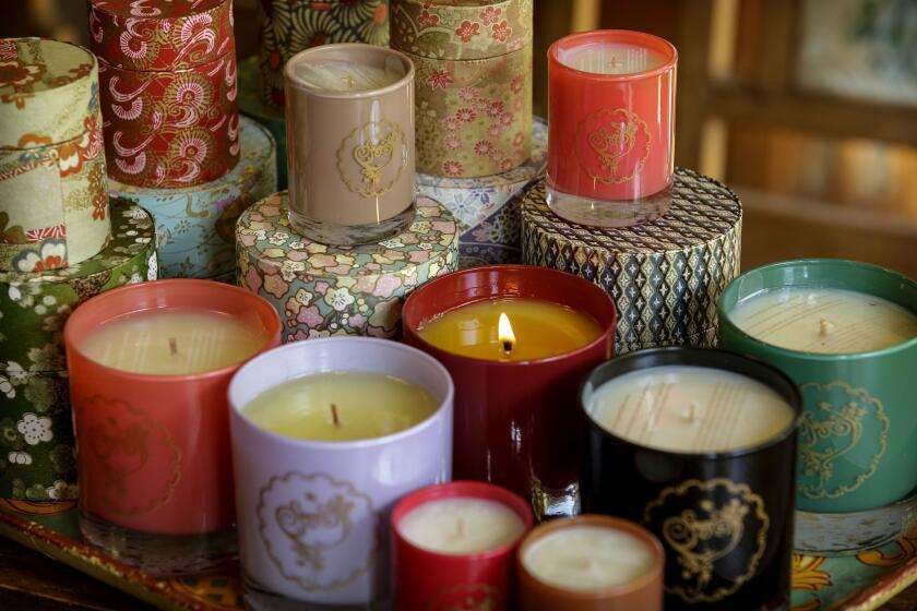 Machado's scents also extend to her candle collection, which include larger candles to travel-friendly sizes.