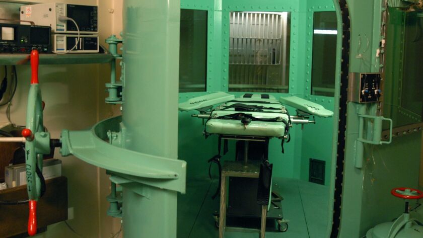 The San Quentin State Prison execution chamber.