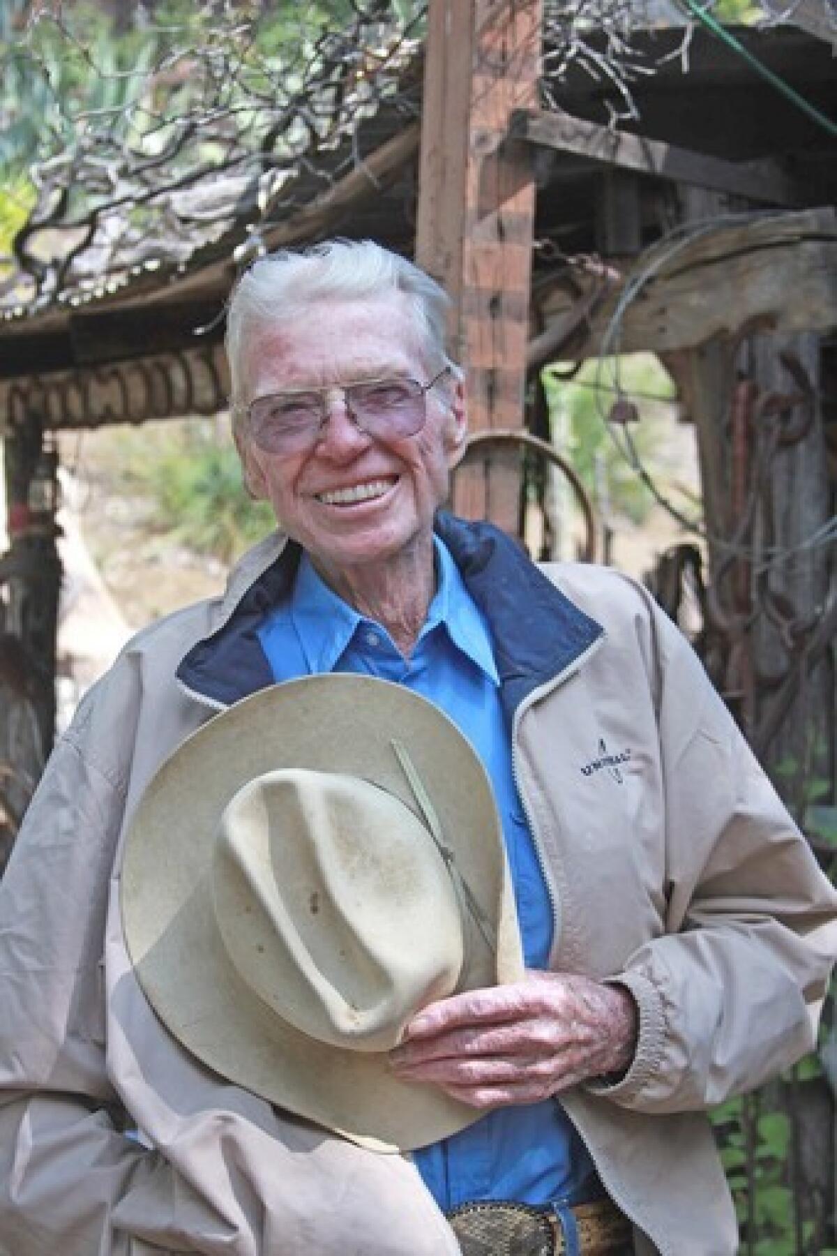 Dale Rickards, a retired mounted officer for the LAPD, was a horse wrangler for Hollywood.