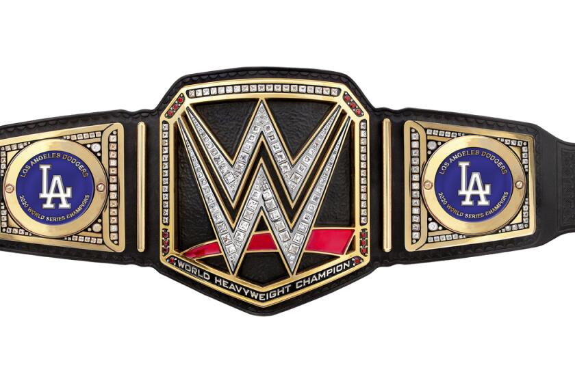 WWE championship belt for Dodgers