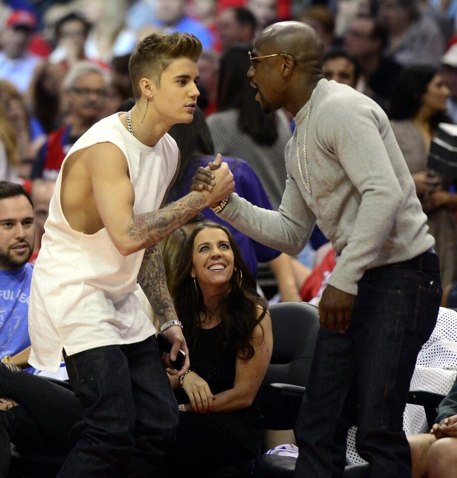 Justin Bieber, Floyd Mayweather Jr.