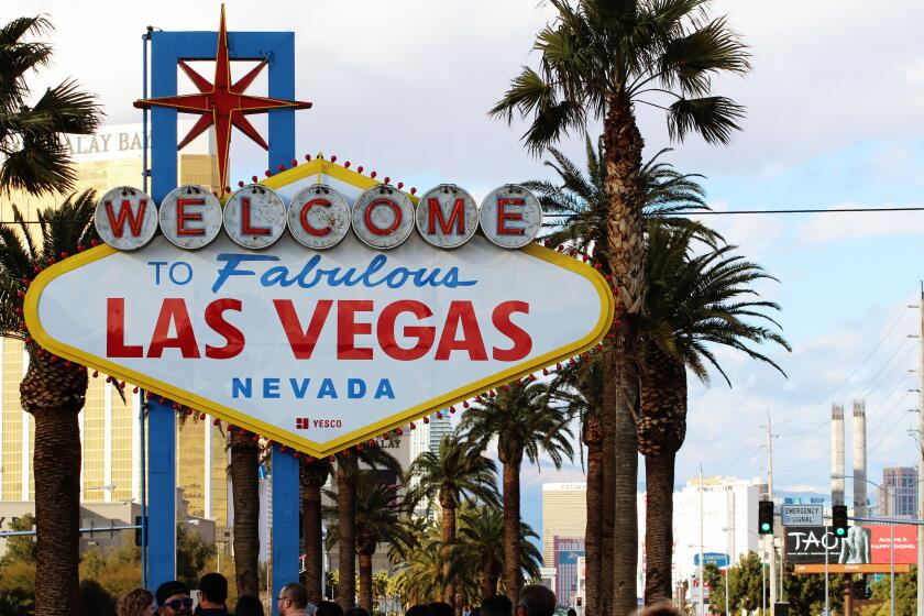 Vista del cartel que da la bienvenida a los visitantes de la ciudad de Las Vegas en Nevada. EFE/Adriana Arévalo/Archivo