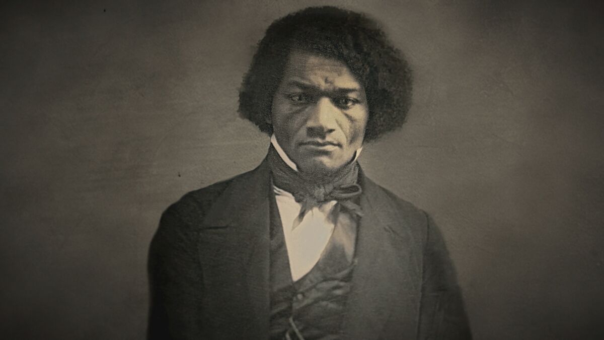 A photograph of anti-slavery activist Frederick Douglass