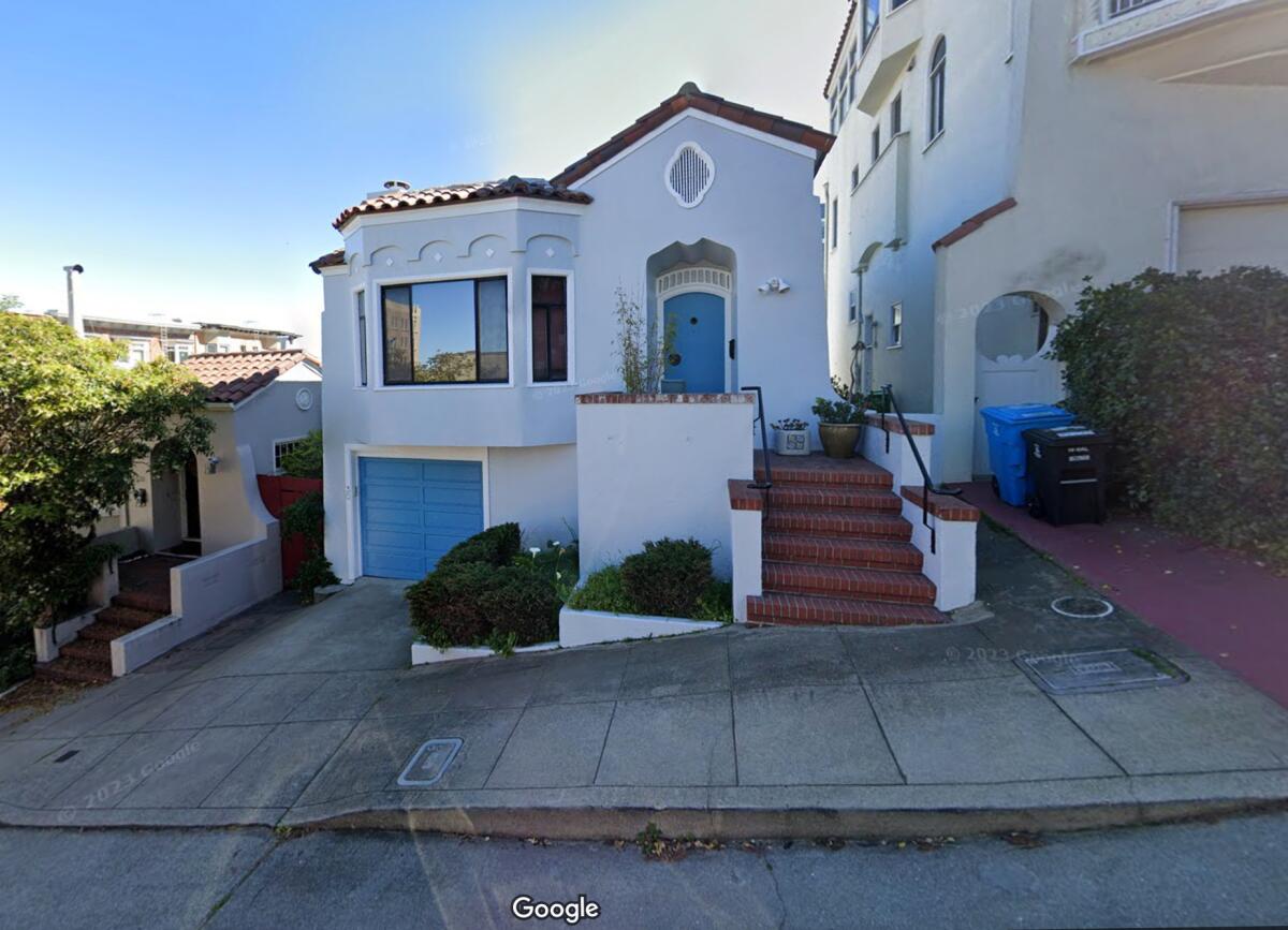 There is a home listed for sale in San Francisco's Russian Hill neighborhood for $488,000