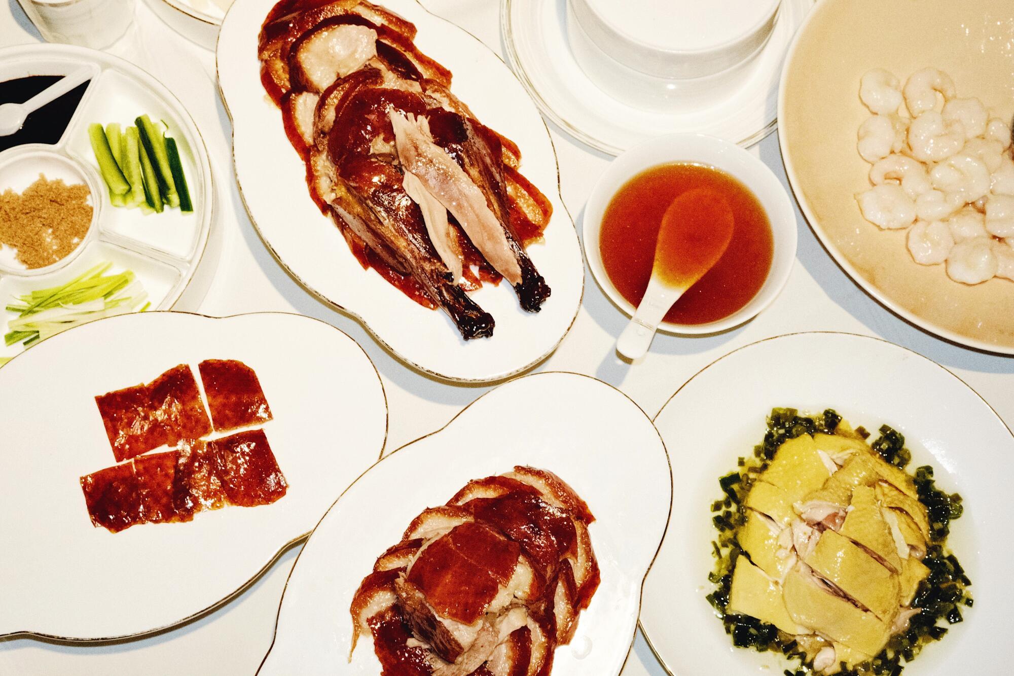 The flaming duck is the dish to chase at glittery Array 36 in Temple City - Los Angeles Times