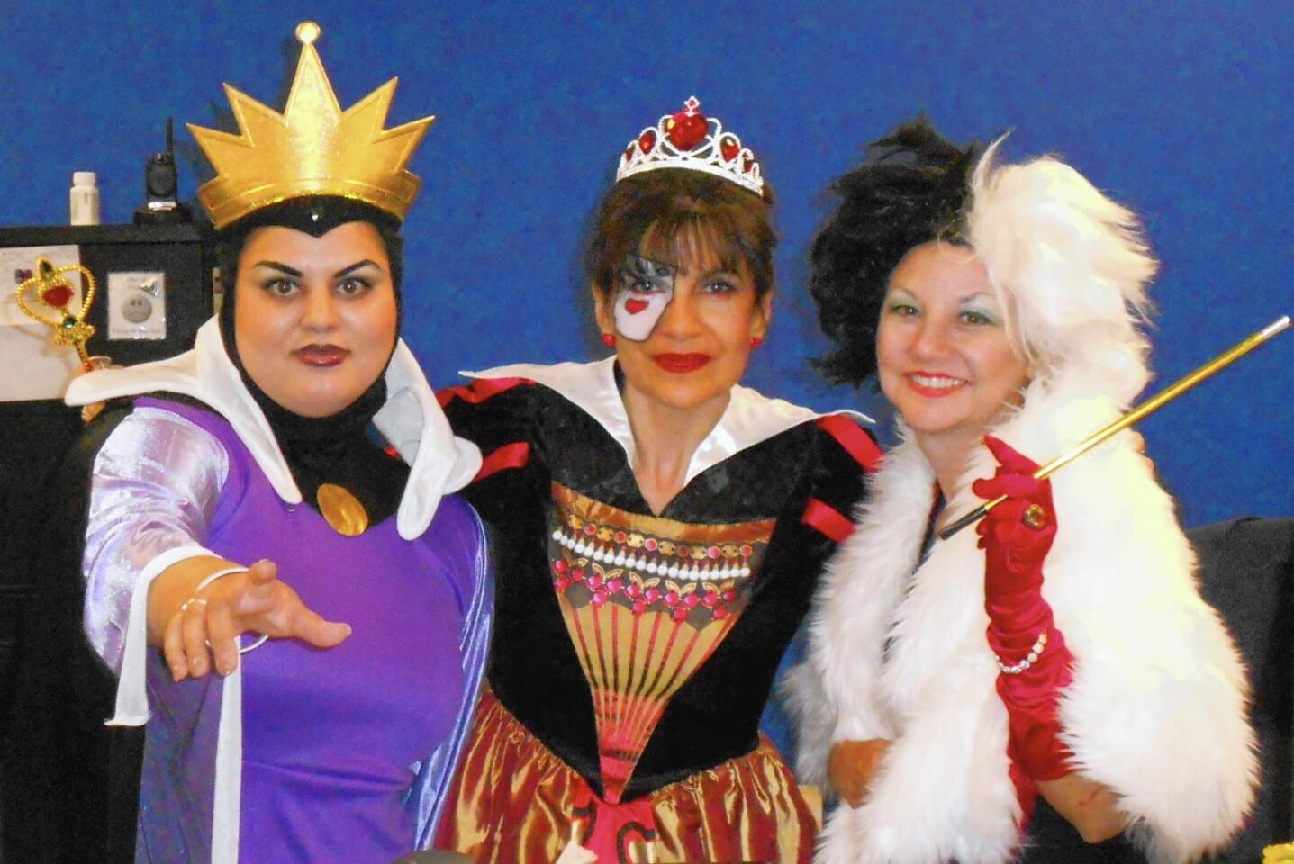 Connie Winkleman of Irvine says she wasn’t a big fan of dressing up for Halloween, especially at work, but then something happened. In 2012, she and some co-workers talked about dressing up and came up with "Disney Villains" as their theme. She is the Queen of Hearts in the center, with the Evil Queen and Cruella de Vil.