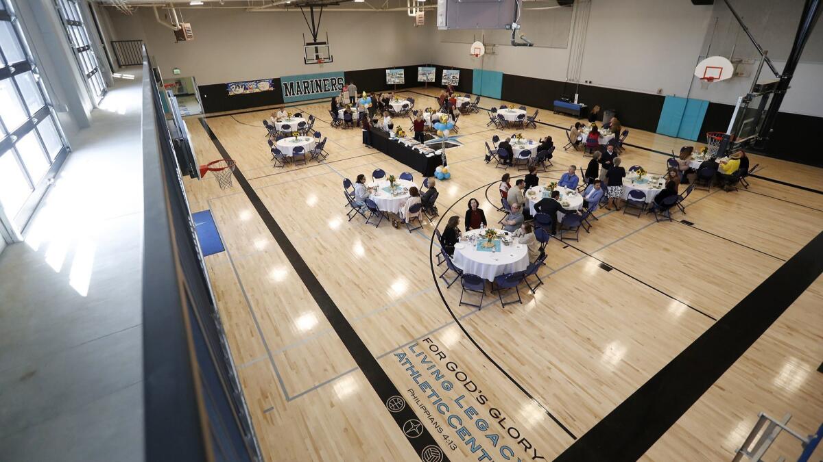 Mariners Christian School's redesigned gym is among the first projects completed in an ongoing campus modernization project.