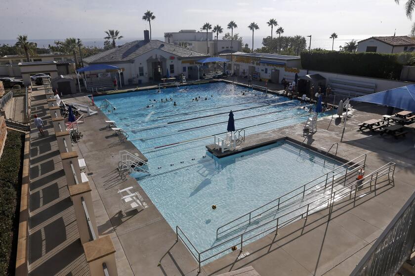 Boys' Water Polo teams work-out at Laguna Beach High School pool on Thursday, Sept. 28.