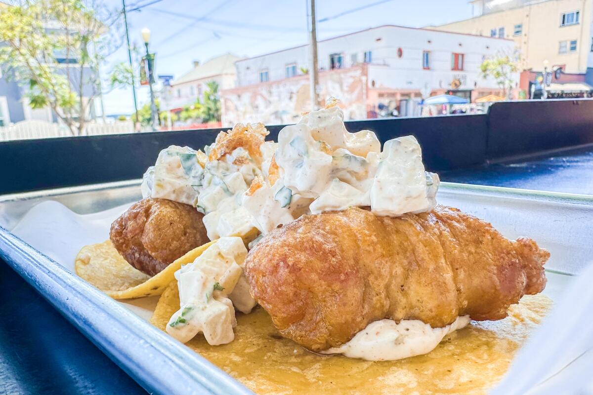 "Fish & Chips" taco at Fish Guts in San Diego