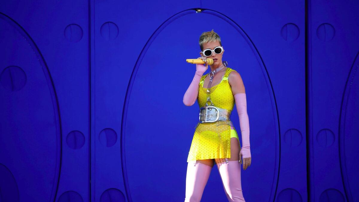 Katy Perry performs Saturday during KIIS-FM's Wango Tango concert in Carson.