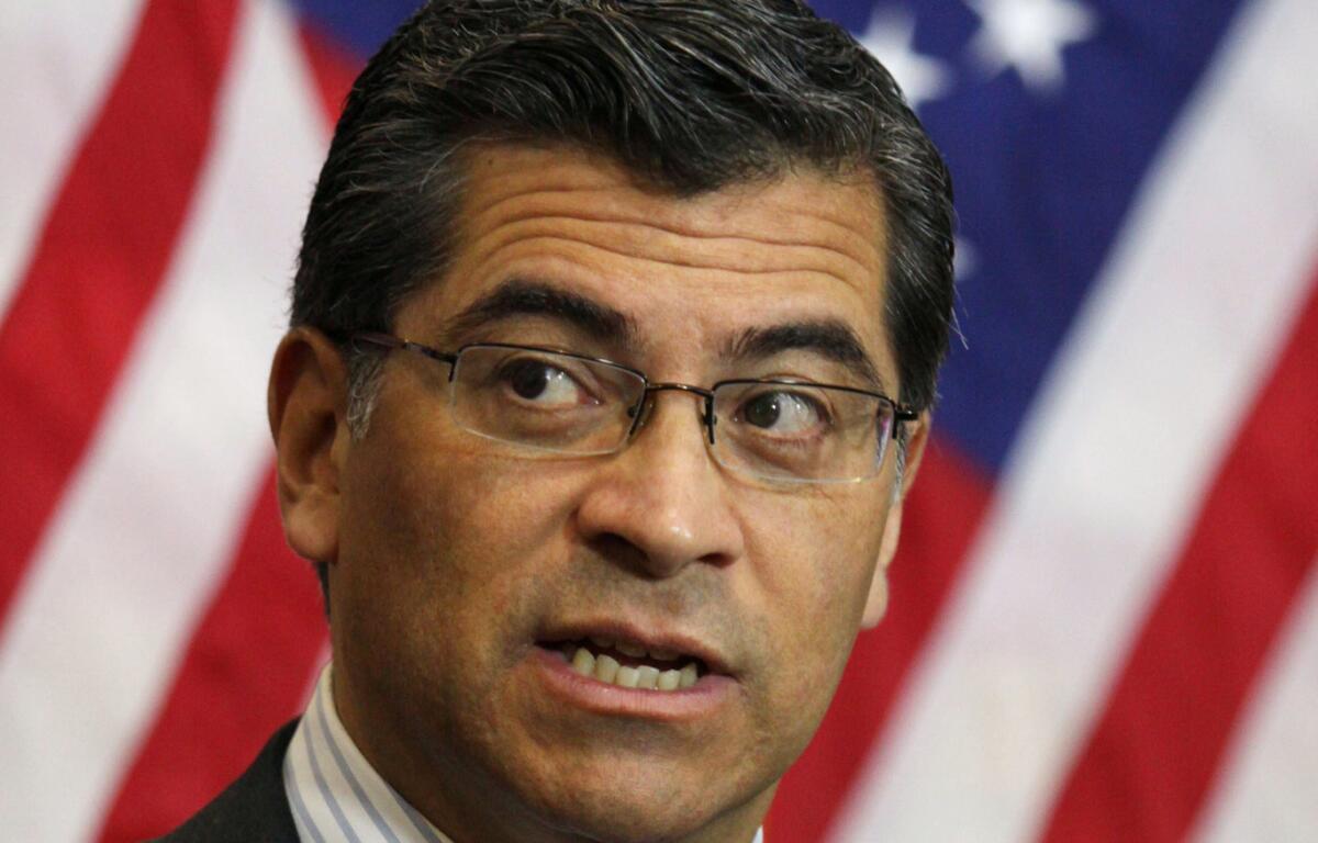 Rep. Xavier Becerra speaks during a news conference in Washington earlier this year.