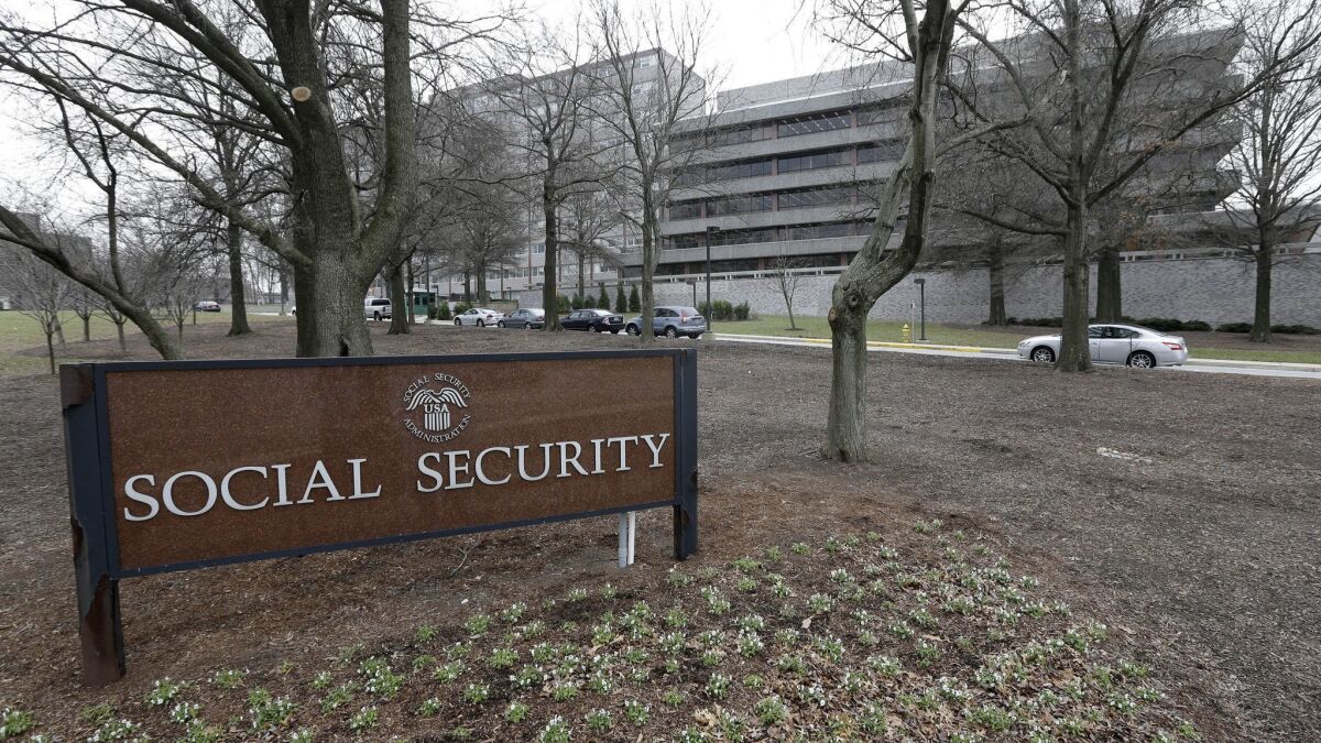 The Social Security Administration's main campus is seen in Woodlawn, Md.