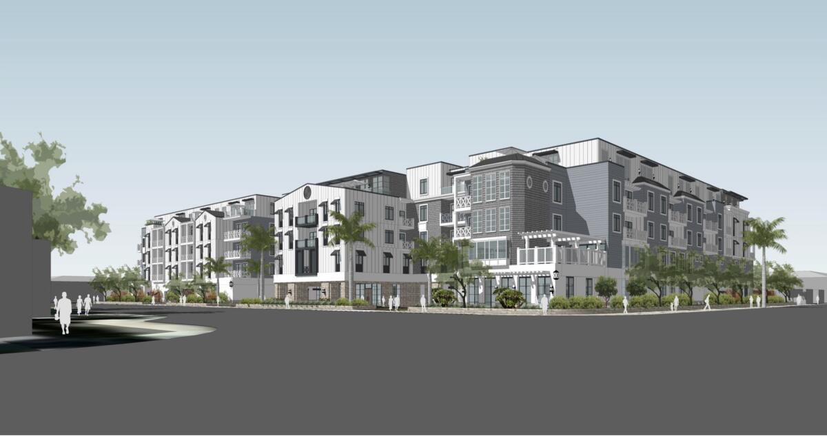 A 3D rendering of the proposed Bolsa Chica Senior Living Community in Huntington Beach.