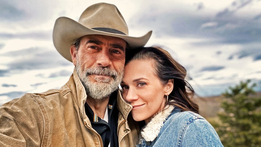 Jeffrey Dean Morgan and Hilarie Burton in "Friday Night In With the Morgans " on AMC