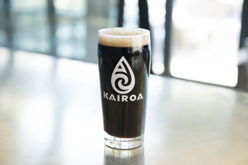 The beer brewed by head brewer Joe Peach for Kairoa has New Zealand influences.