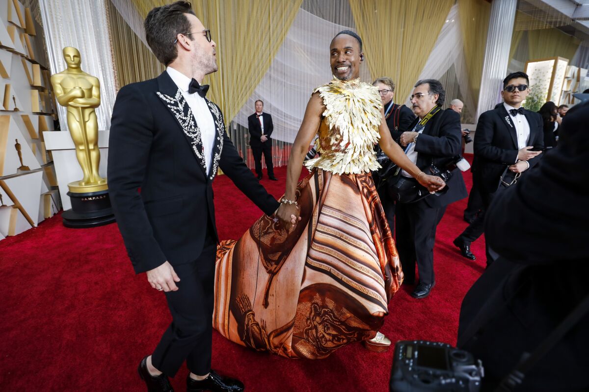 Brad Goreski and Billy Porter arriving at the 92nd Academy Awards.