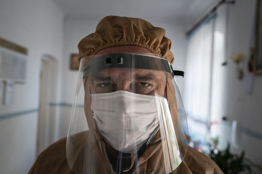 Virus Outbreak Ukraine Buckling Hospitals