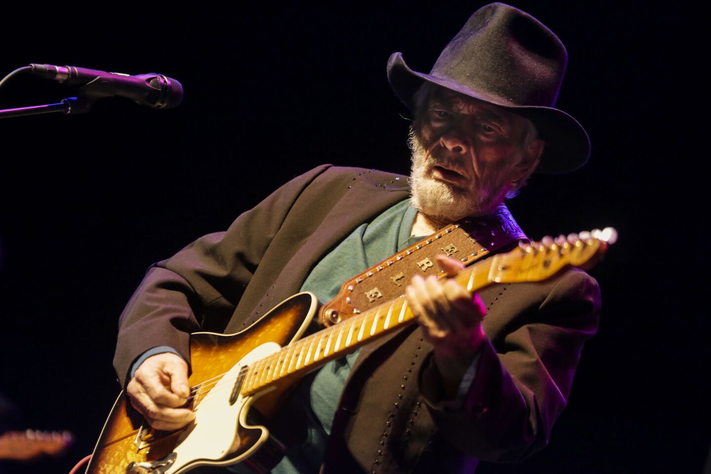 Merle Haggard performs at the Saban Theatre in Beverly Hills on Feb. 11, 2016.