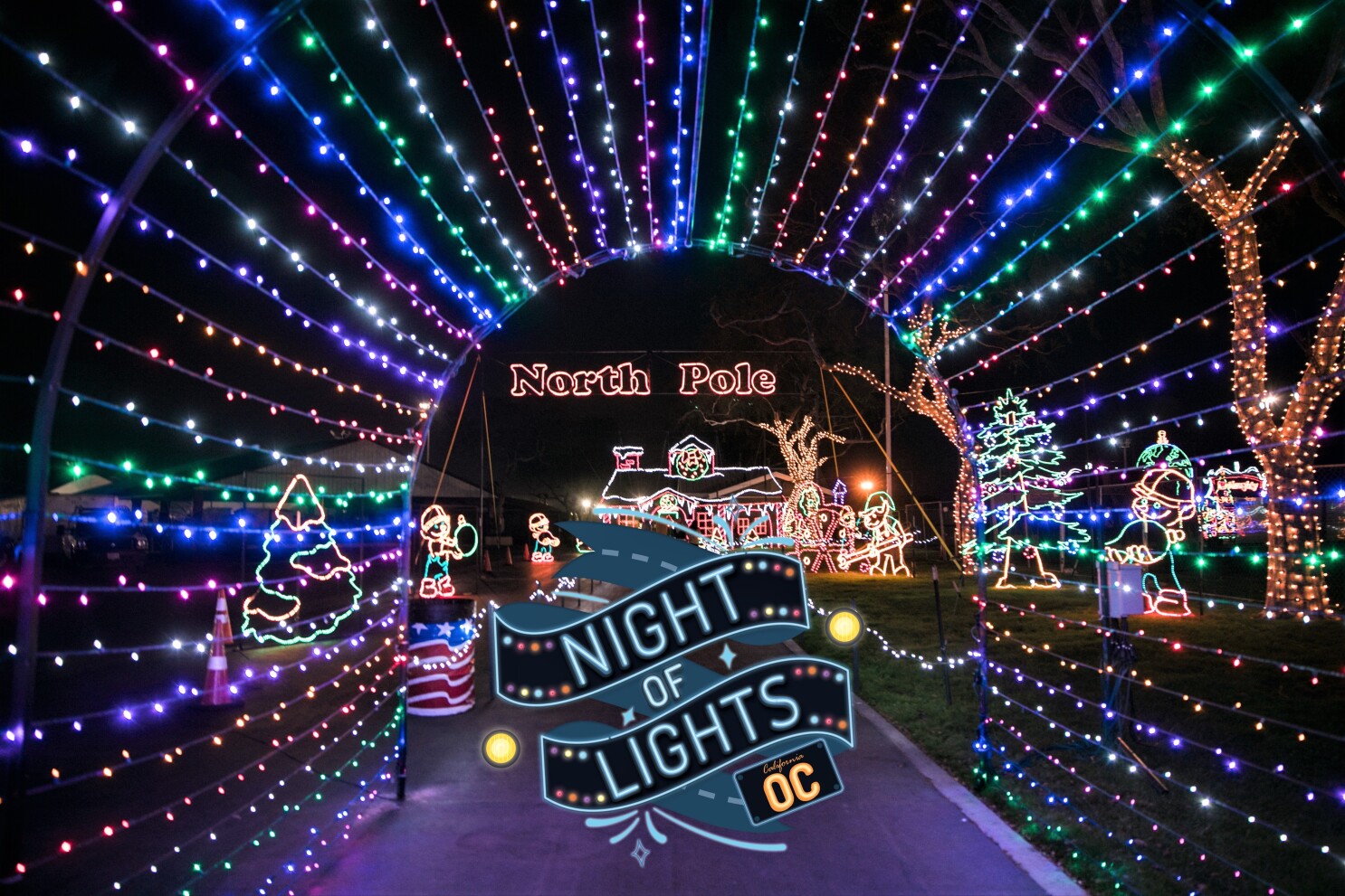 Night Of Lights Offers Drive Through Variations Of Winter Fest Oc Favorites Los Angeles Times