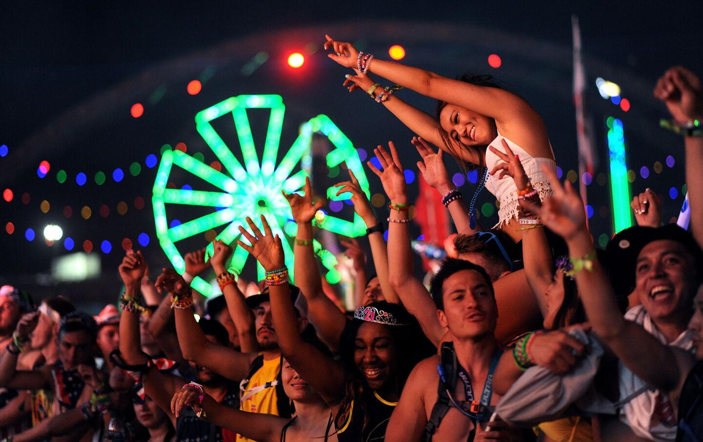 Fans enjoy a concert at Kinetic Field during the Electric Daisy Carnival in Las Vegas on June 17.