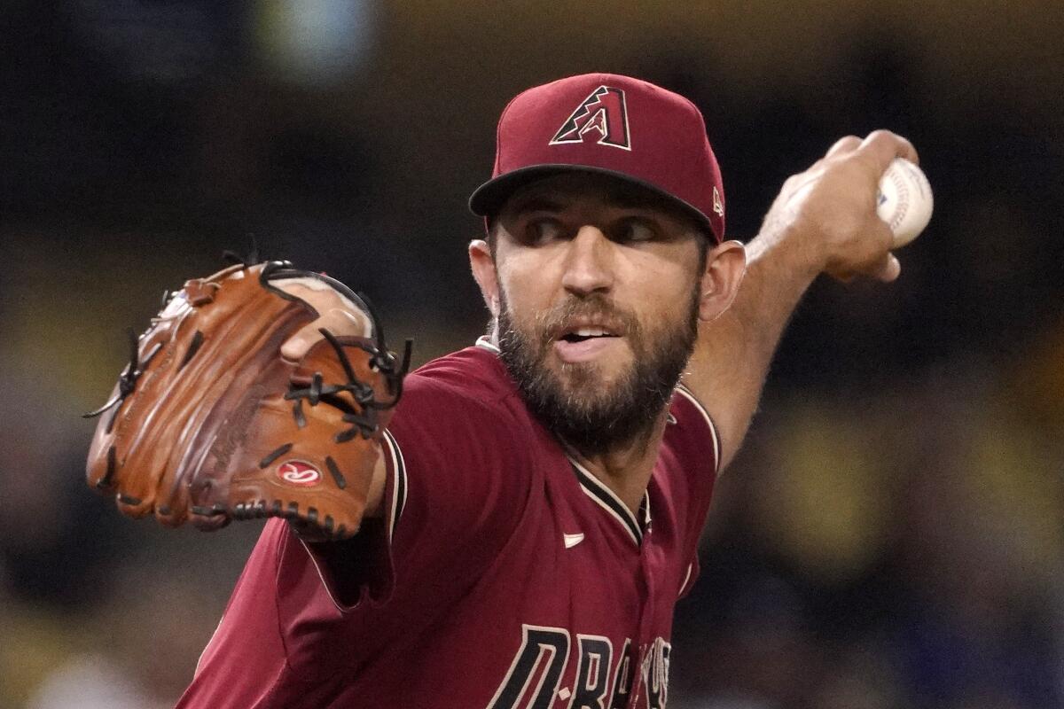 El abridor de los Diamondbacks de Arizona Madison Bumgarner