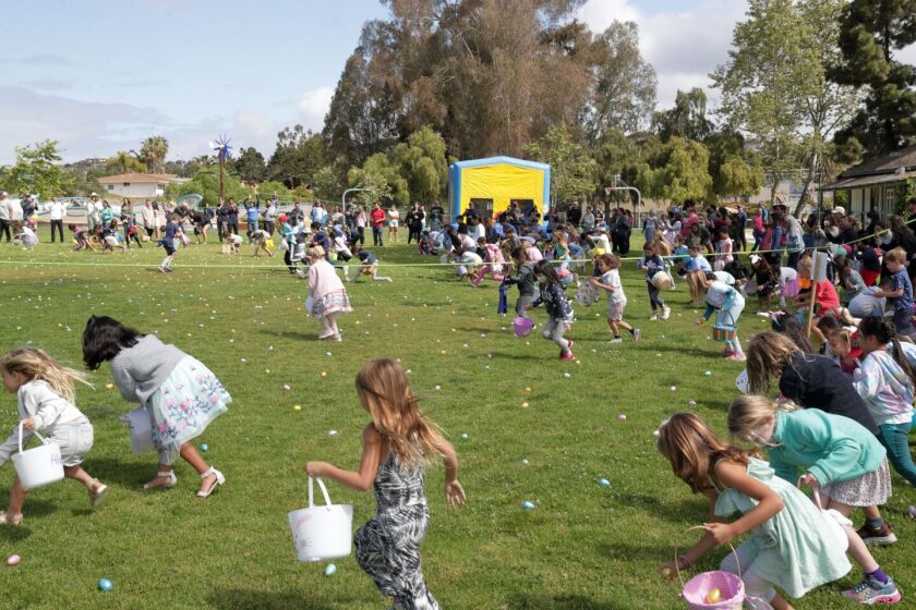 Participants at the Solana Beach Spring Festival and Easter Egg Hunt in 2022.