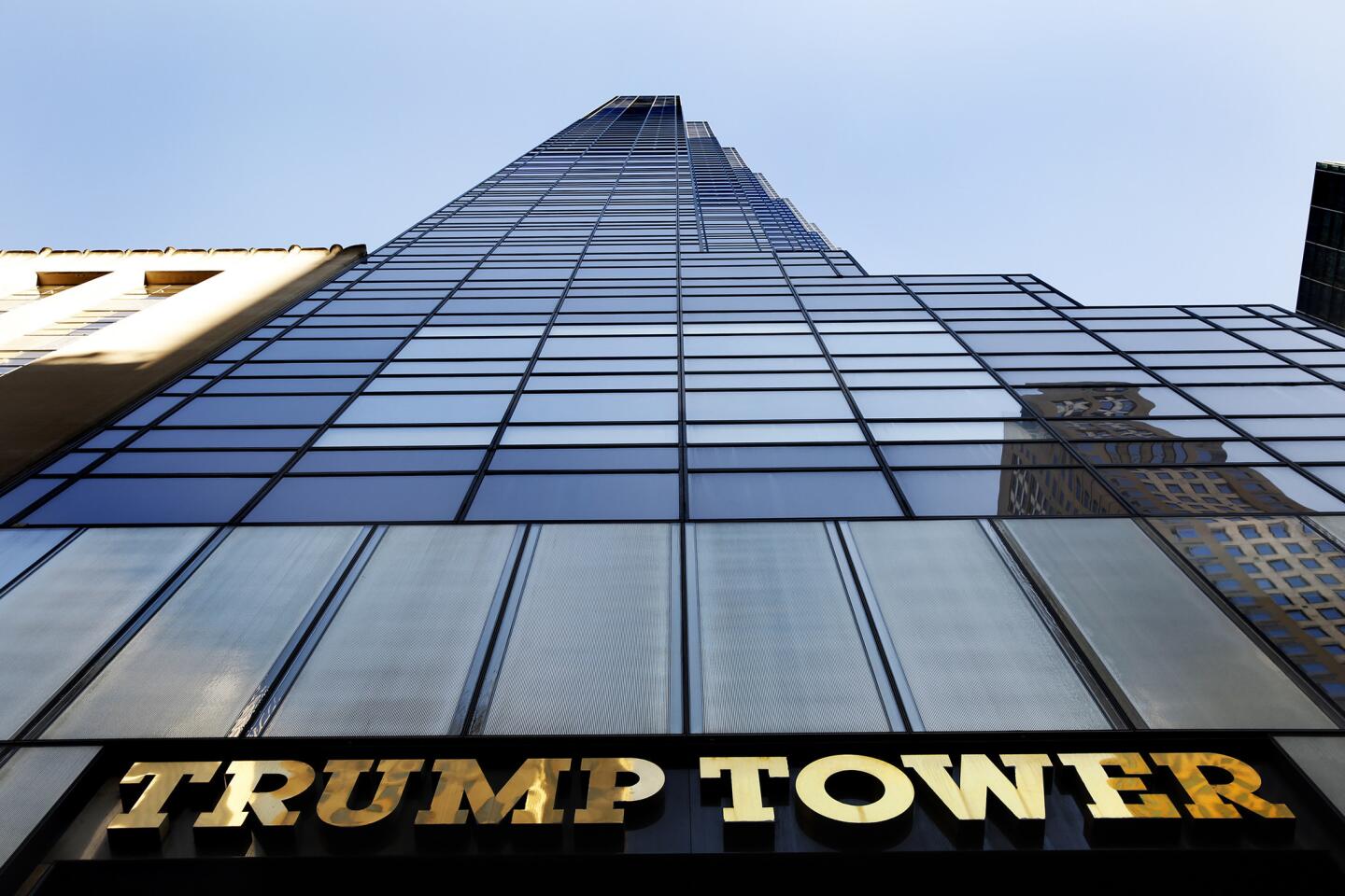 Donald Trump's penthouse in the Trump Tower on Manhattan’s Fifth Avenue takes up three floors and is decorated in 24-karat gold and marble.