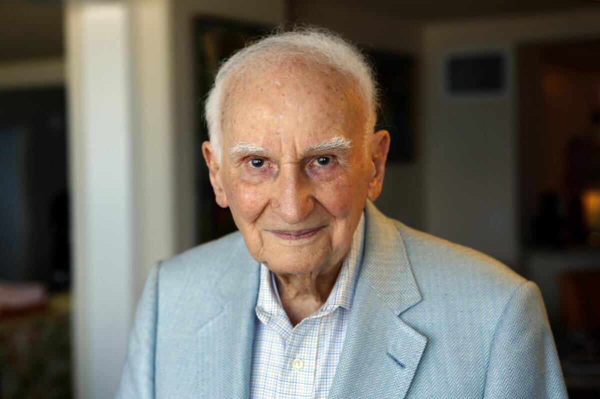 Simon Ramo, the father of the U.S. ICBM program, at his home in Santa Monica on June 4, 2014.