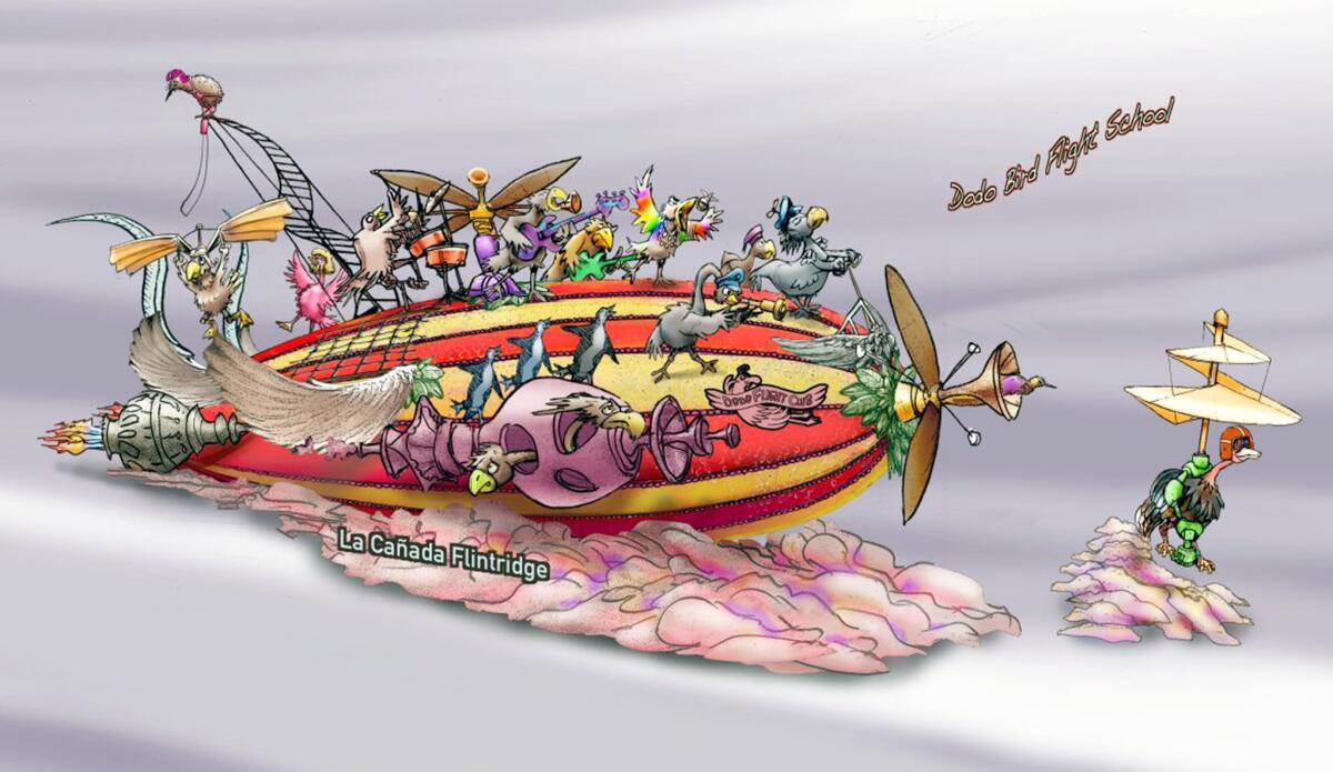 The La Cañada Flintridge Tournament of Roses Assn. rendering of the float it will enter in the 2020 Rose Parade.