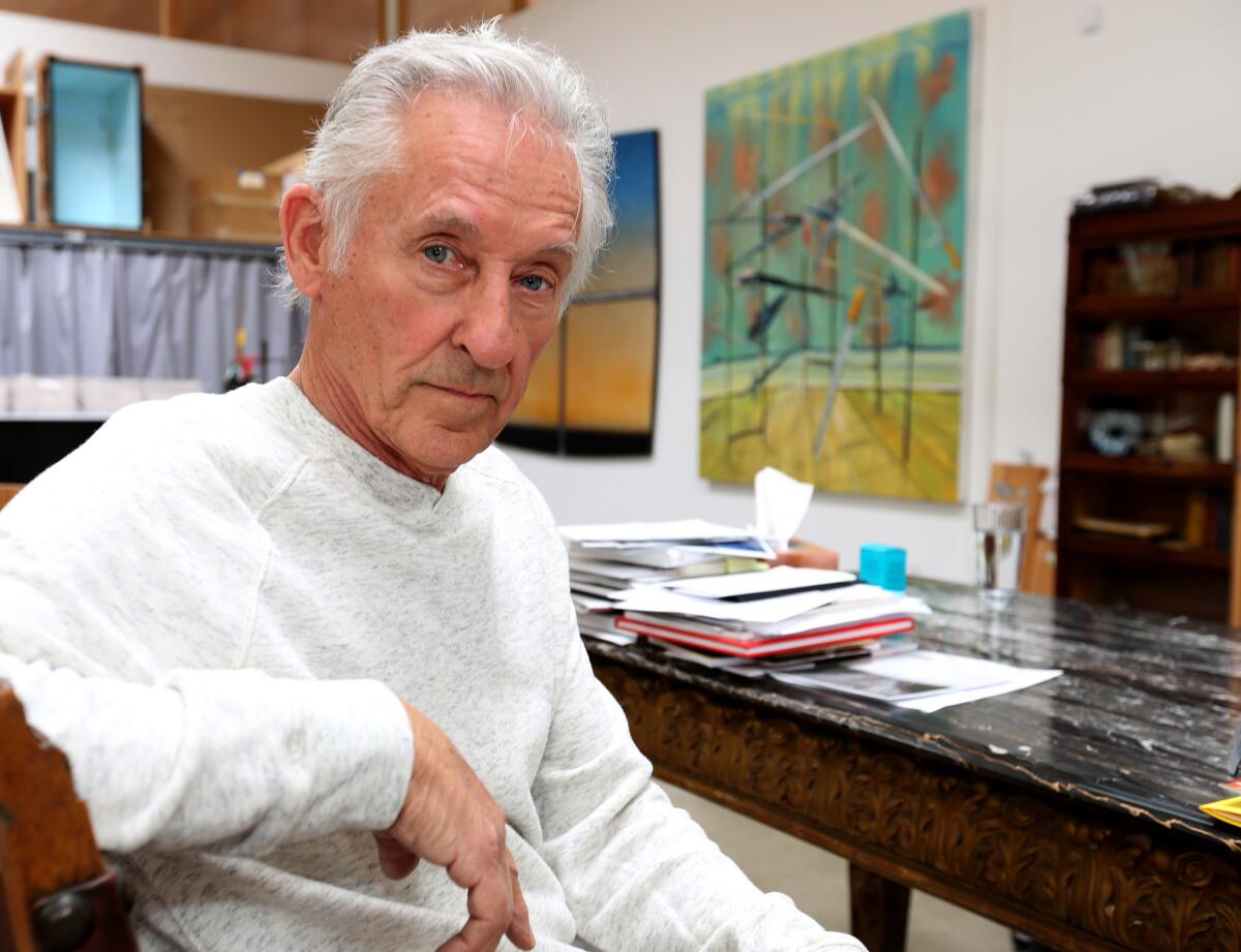 LOS ANGELES, CA - April 7, 2015 -- Los Angeles artist ED Ruscha is photographed at his west L.A. library. (Kirk McKoy / Los Angeles Times)