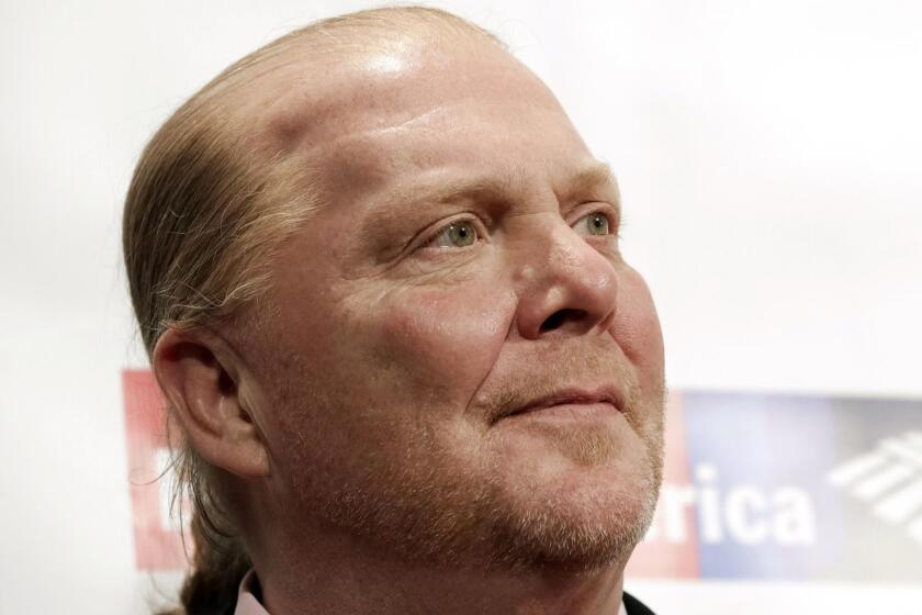 FILE - In this Wednesday, April 19, 2017, file photo, chef Mario Batali attends an awards event in New York. The Suffolk County District Attorney?s Office in Boston says Batali is scheduled to be arraigned Friday, May 24, 2019, on a charge of indecent assault and battery, in connection with an allegation that he forcibly kissed and groped a woman at a Boston restaurant in 2017. (Photo by Brent N. Clarke/Invision/AP, File)