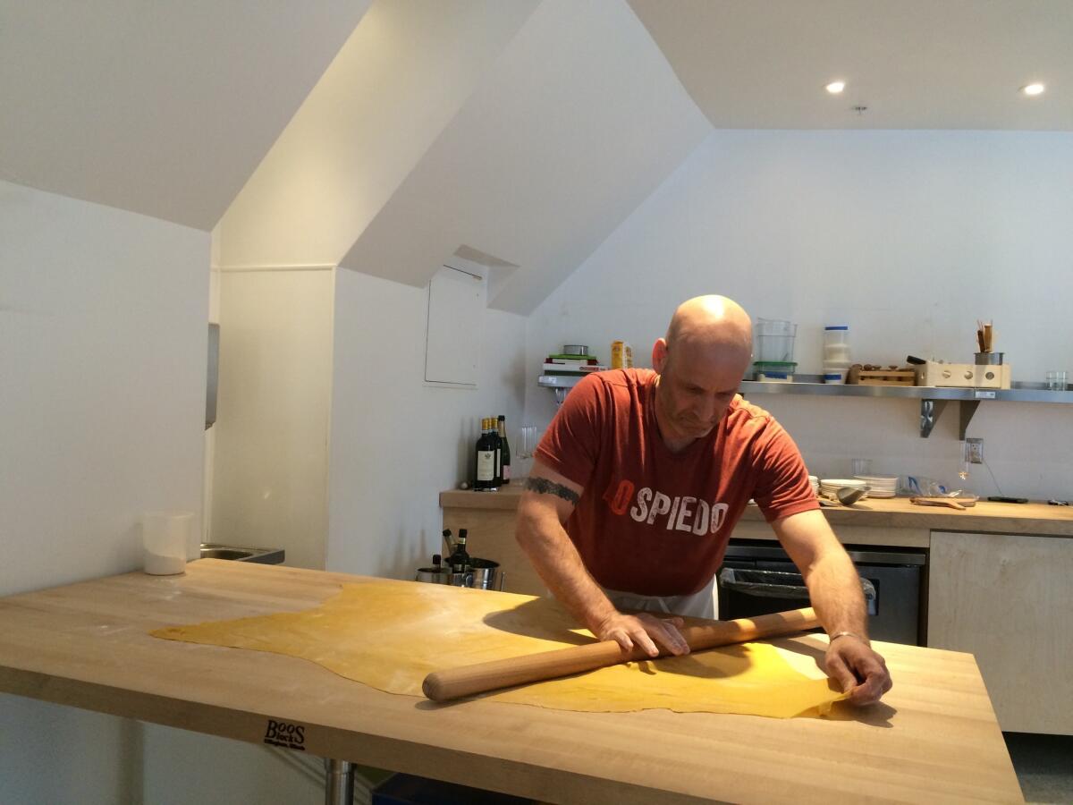 Marc Vetri rolls out the dough for his pasta one more time.