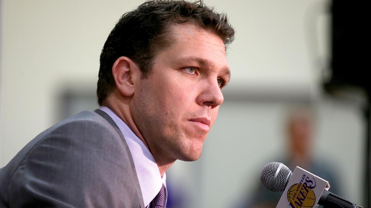 Lakers Coach Luke Walton wants his players to take ownership of the team and create a "brotherhood type of environment."