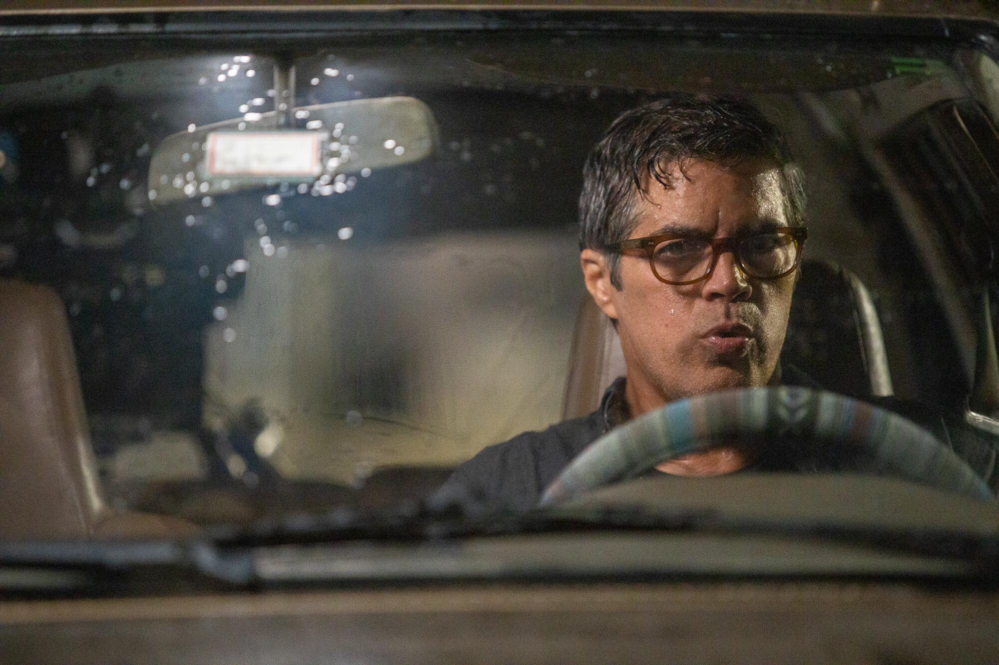 Esai Morales performs a scene on "Simone."