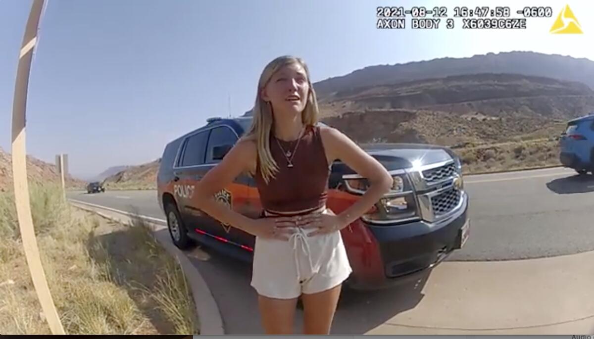 This police camera video provided by The Moab Police Department shows Gabrielle “Gabby” Petito.